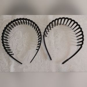 Set Of Headbands, Makeup Brushes And Eyebrow Shaping Template